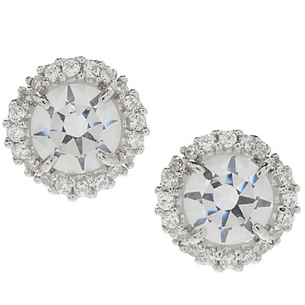 Sterling Silver CZ Stud Earrings